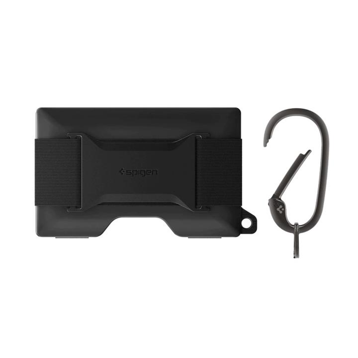 جاکارتی اسپیگن مدل Wallet S AirTag With Metal Plate and Carabiner